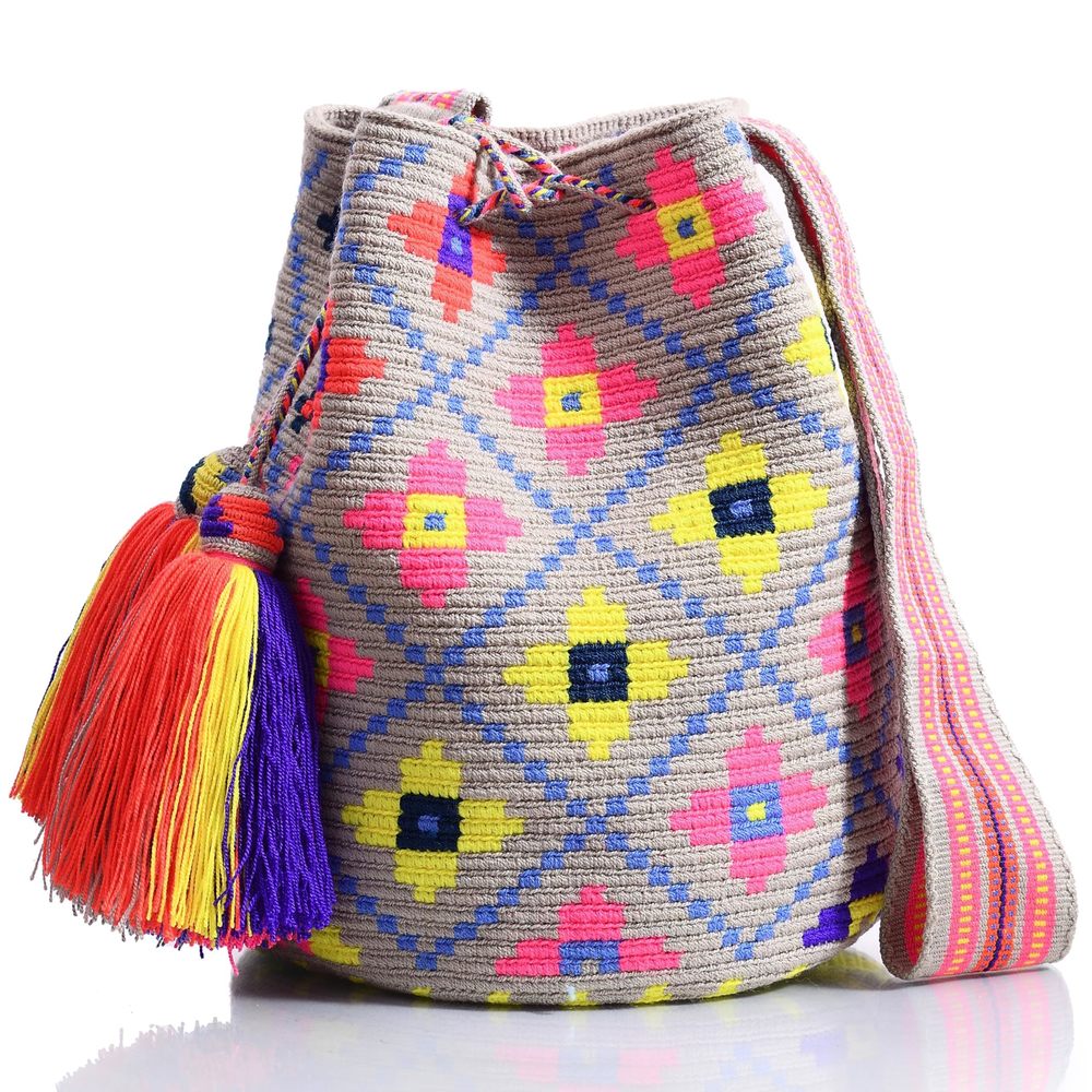 Desner Collection Wayuu Bag Crochet, Large, Desn 48 :[